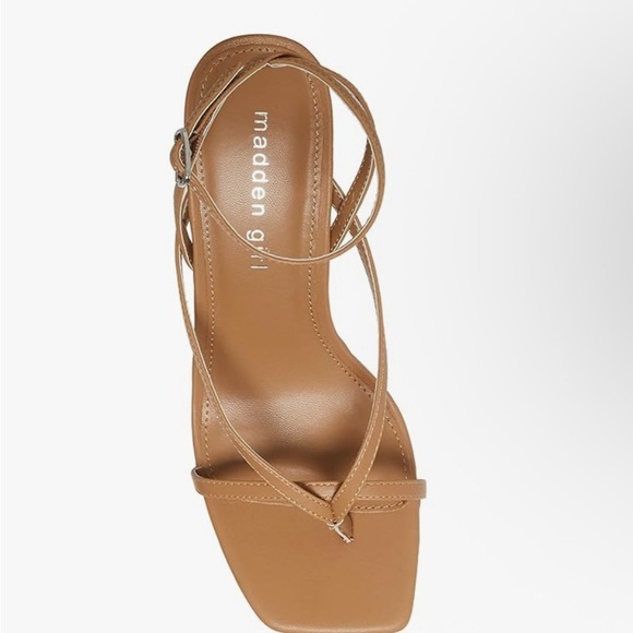 Madden Girl Marrvel Tan Ankle Strappy Block Heels Women’s Size 8 - Picture 5 of 11
